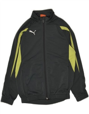 Puma Jungen Trainingsanzug Oberteil Jacke 9-10 Jahre Grau Colourblock Polyester AQ10