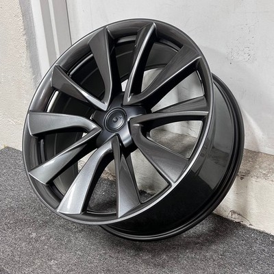 19'' STILETTO STYLE GUNMETAL WHEELS RIMS FITS TESLA MODEL Y PERFORMANCE AWD