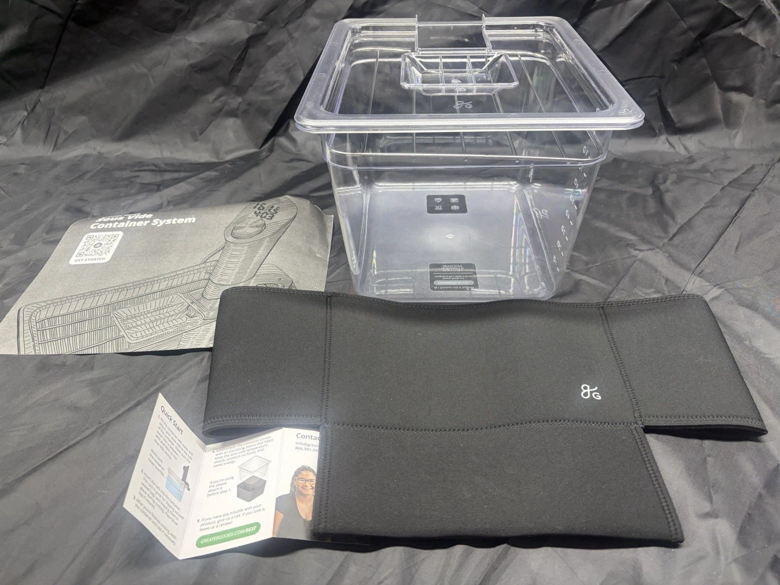 Greater Goods Sous Vide Container System 10 Quart Black Sleeve