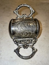 Antique Victorian Silver Plated Retractable Razor Barber Strop