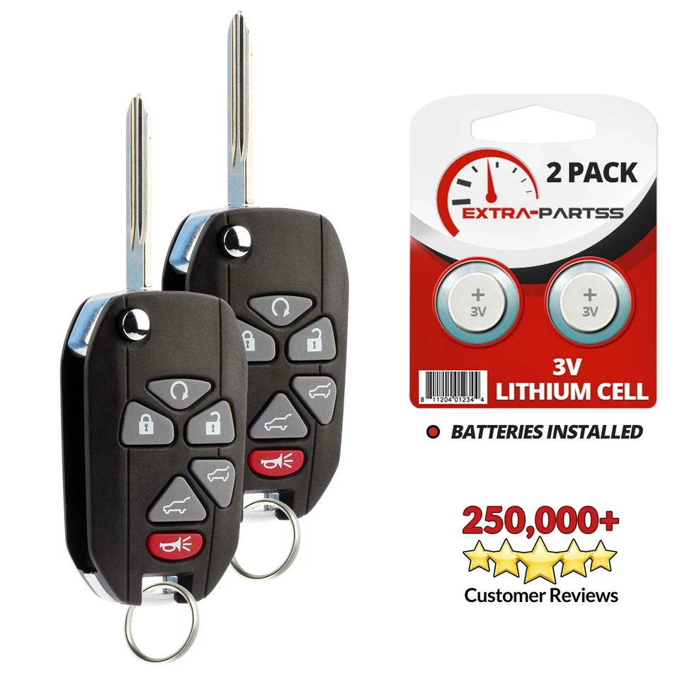 2 For 2008 2009 2010 2011 2012 2013 2014 Chevrolet Tahoe Remote Flip Key Fob - Image 2 of 4