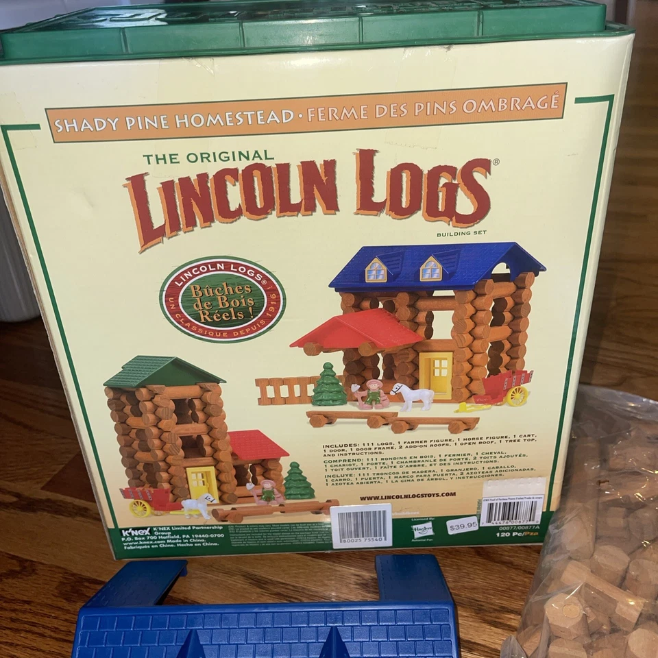 Nuevo en caja Lincoln Troncos Pino Sombreado Casa Construcción Set 120 Piezas Edad 3+ Foto 2 de 4