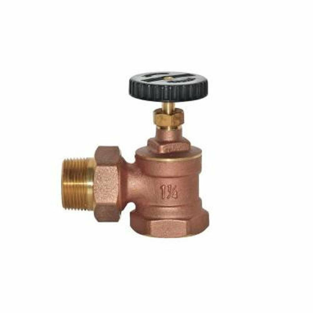 Plumbers Edge 1-1/4 in. Steam Angle Radiator Valve