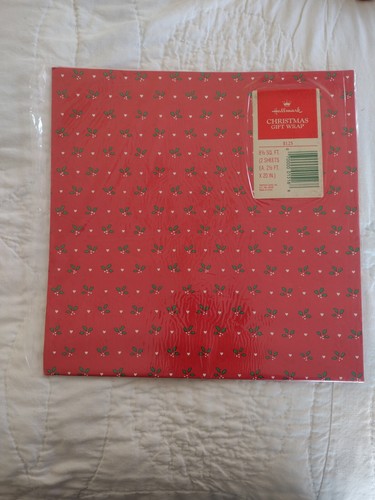 Vtg New Christmas Wrapping Paper Gift Wrap 80s 90s Y2k Santa Holly Hallmark NOS - Picture 16 of 22