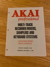 1987 Akai Professional Catalog Multitrack Recorder Mixer Sampler Keyboard Vtg