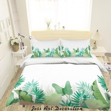 3D Fresh Green Leaves Quilt Cover Set Duvet Cover Bedding Pillowcases