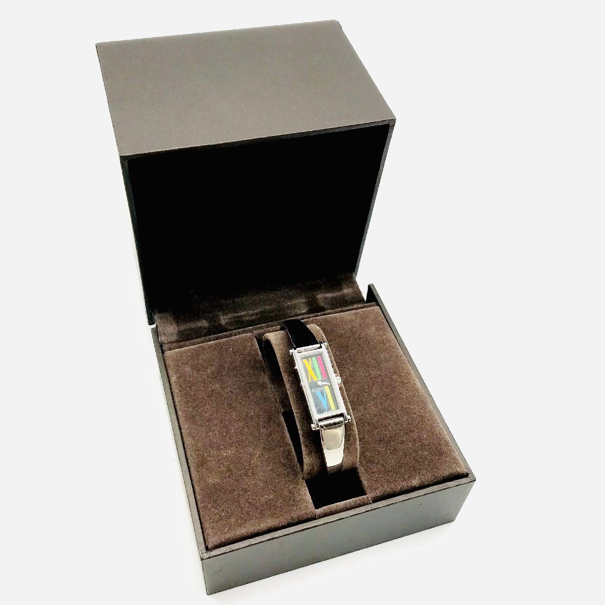 GUCCI Bangle Watch Women s Square Quartz Beauty M12428