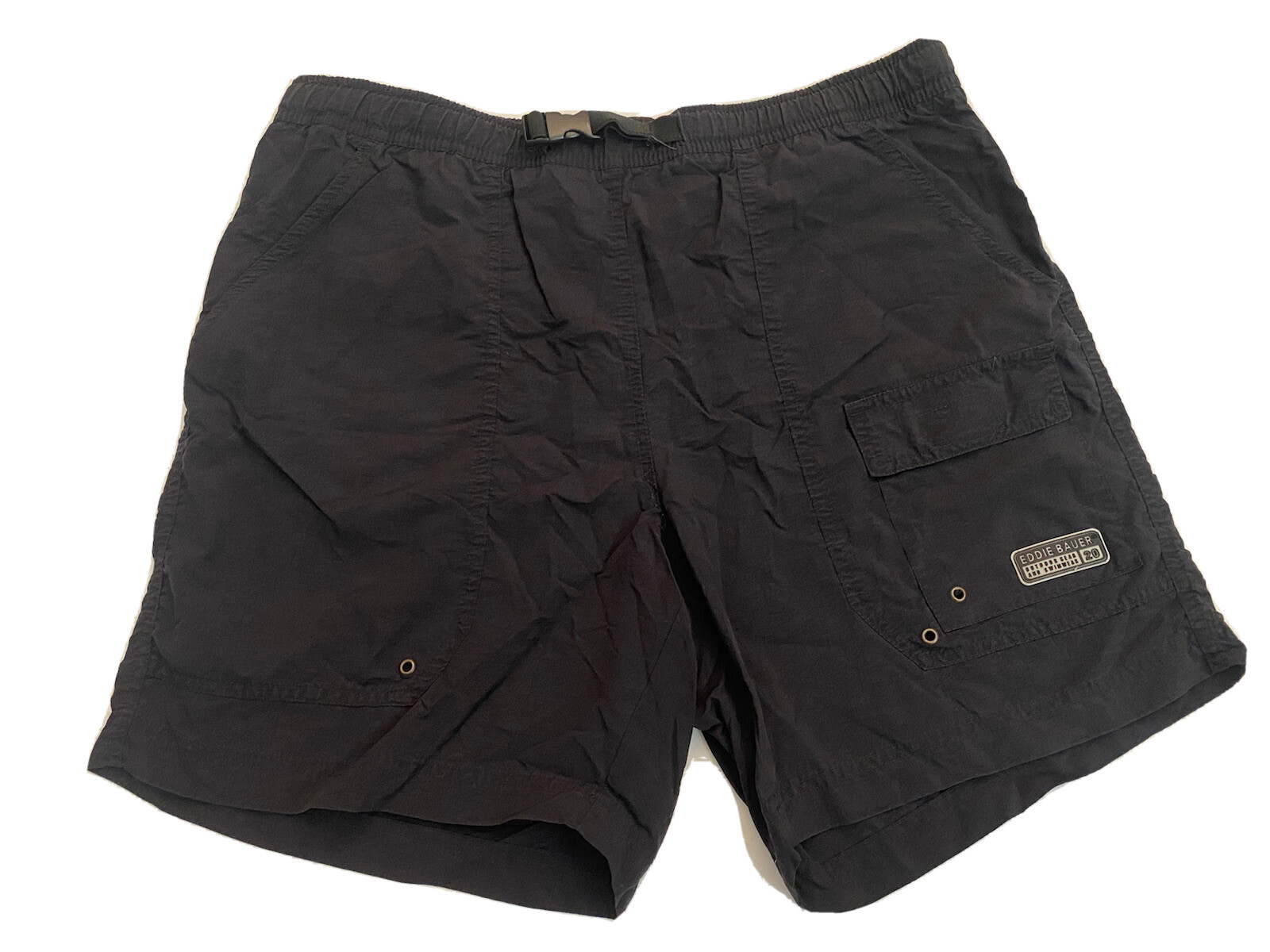 Eddie Bauer Outdoor Gear And Swimwear Shorts Black Belted Size L 34”W eBay