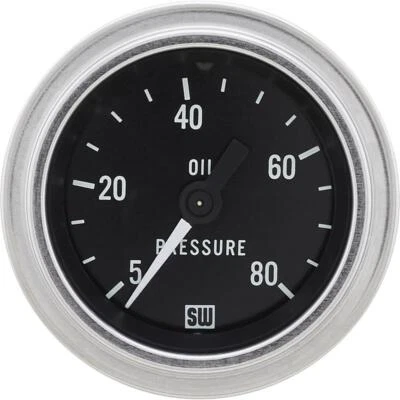 Stewart Warner 82322 Deluxe 2-1/16 Mech Oil Pressure Gauge, 5-80 PSI - Image 1 of 4
