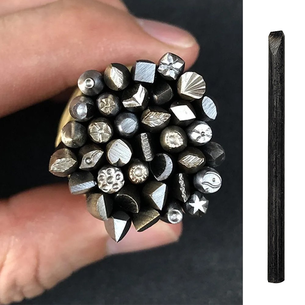 36* Mixed Size Metal Jewelry Making Stamping Punch Kit P0J1 Set S8G6 flower