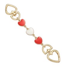 Heart Shape Chain Strap Extender Red for Purse Handbag Crossbody Bag