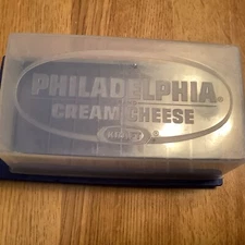 Vintage Kraft Philadelphia Cream Cheese Plastic Storage Container Keeper USA
