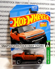 2022 HOT WHEELS ORANGE GMC HUMMER EV, #130, "ELECTRIC" NEW 1ST RELEASE HW MODEL
