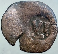 1636 Spanish Empire Coin 6 Maravedi Pirate Era Counterstamp (see Description)