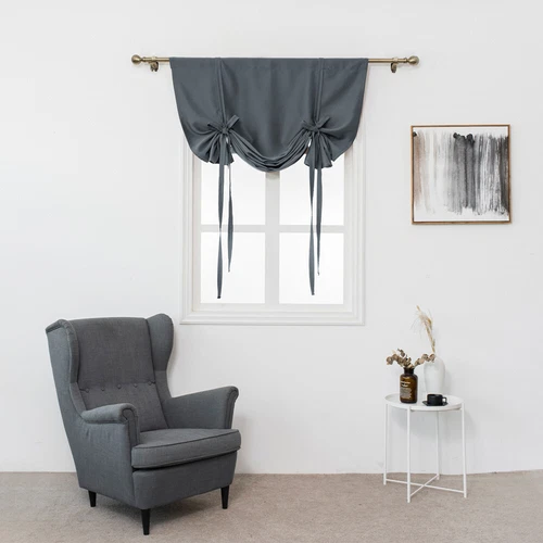 Blockout Short Window Curtains Draperies Shade Drapes Panel Living Room Kitchen - Bild 16 von 38