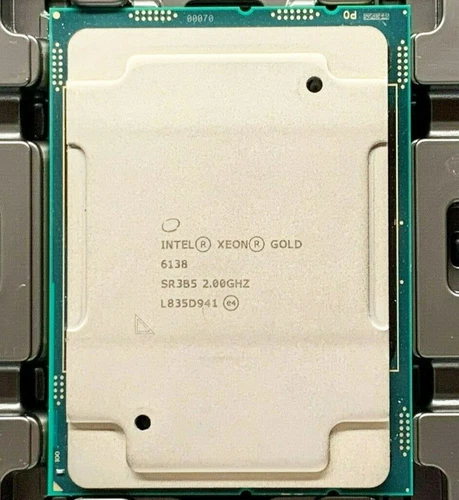 Intel Xeon Gold 6138 2GHZ 20 cores 40 threads FCLGA3647 125W cpu processor