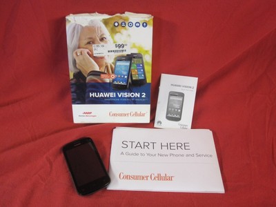 Huawei Vision 2 Consumer Cellular 3G GSM Smartphone Y336 Black 4GB