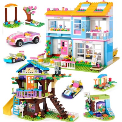 1556 Pieces Tree House Kith Happy Family Creative Building Toy Kids 6-12