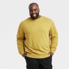 Mens Olive Green Crewneck Sweatshirt Size Large - Goodfellow  Co