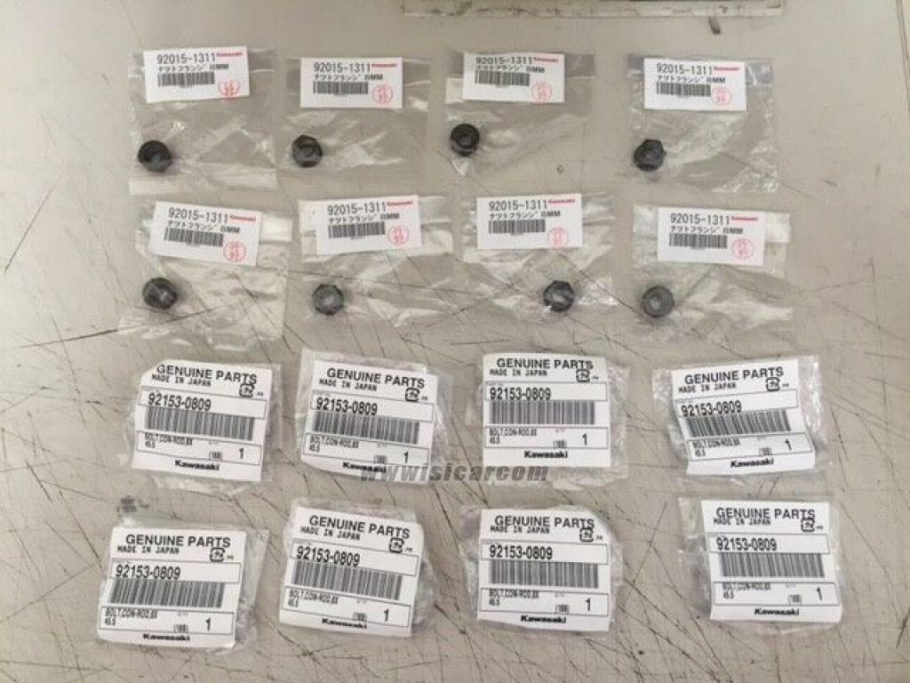 パラ KAWASAKI ZX-10R NINJA 04-2017 BOLT & NUT SET X16pc CONROD 92015