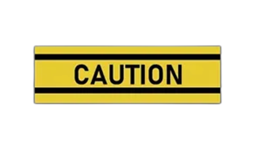 Caution Sticker Decal