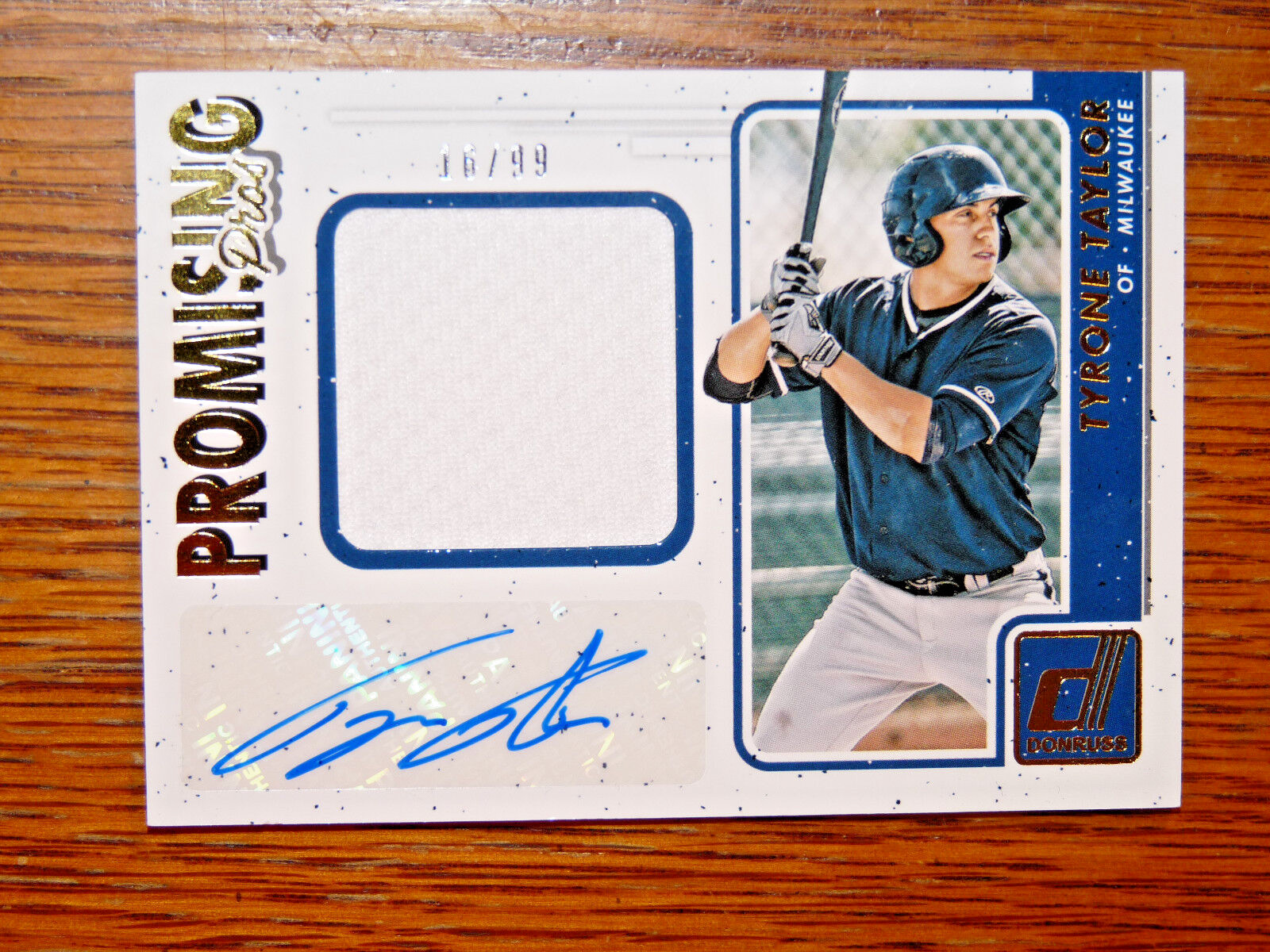 METS 2017 Donruss Promising Pros jersey autograph TYRONE TAYLOR  16/99
