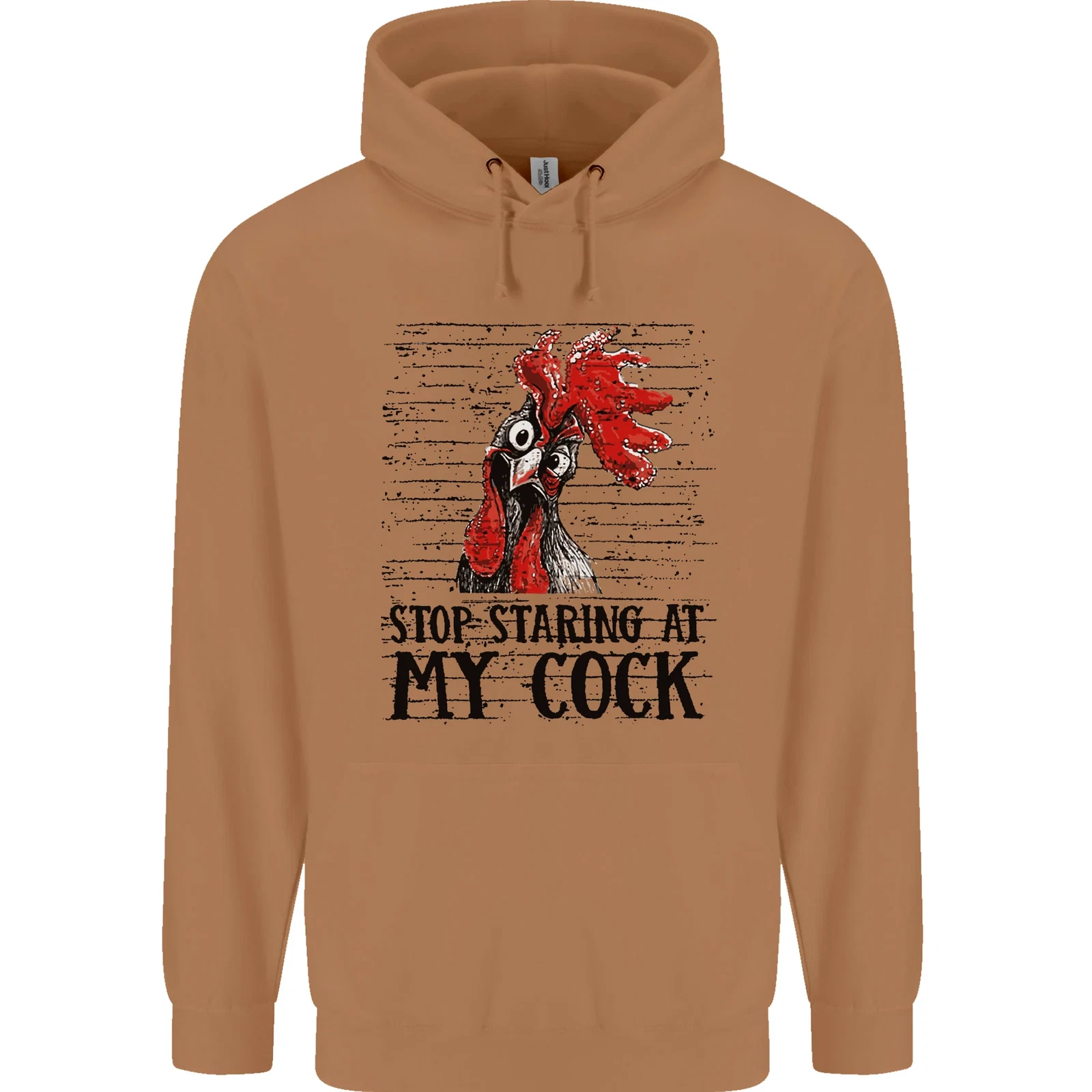 RHUDE Felpa con cappuccio uomo Stop Starring at My Cock Funny Rude 80% cotone