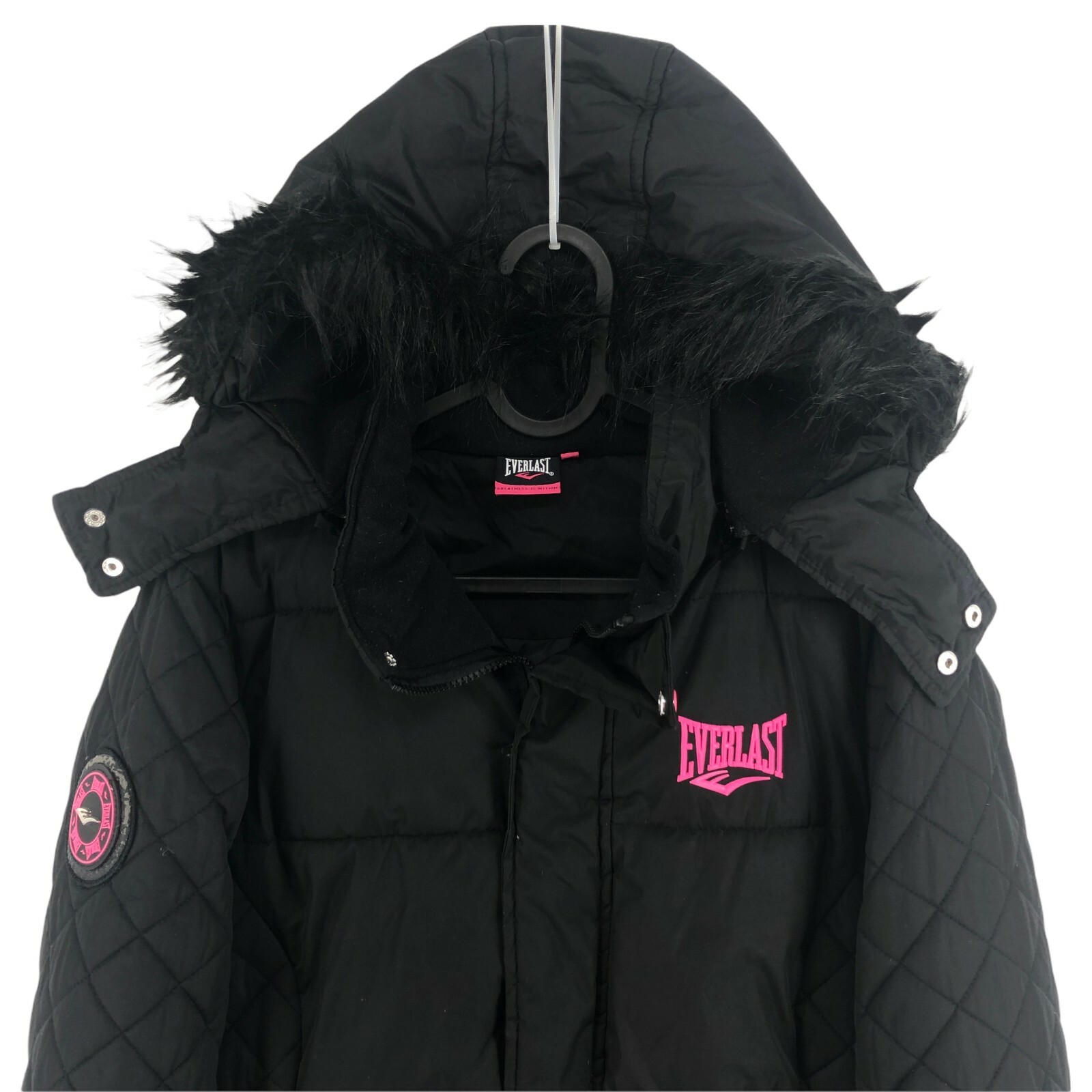 EVERLAST Black Hooded Padded Puffer 