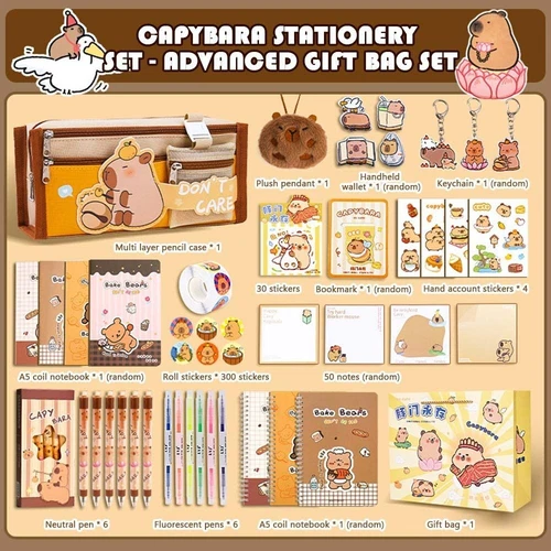 Pencil Case Capybara Stationery Set Back-to-school Gift Kit  for Students - Picture 16 of 21