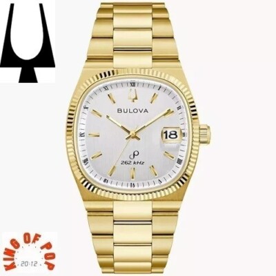 Bulova Precisionist 97B223 Super Seville Gold Tone White Dial Box