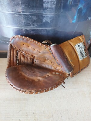 Vintage Cooper Hockey Goalie Trapper Catcher Glove Used