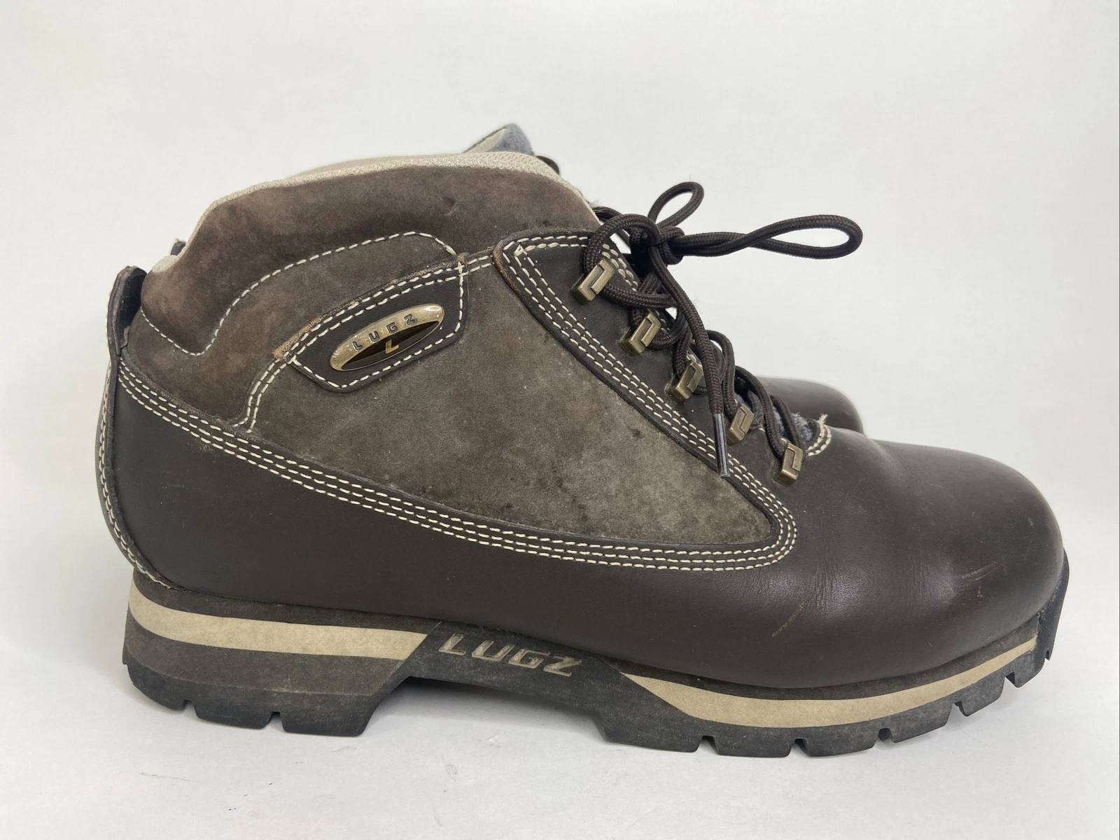 Lugz Moutl240 Suede Leather Fashion Boot Lace Up Hiking Size Men's US 9.5