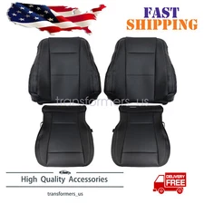 2015 - 2017 For Ford F150 Lariat Driver Passenger Perforated Seat Cover Black