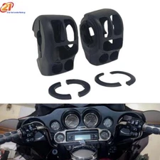 Black Hand Control Switch Housing Cover Kit For Harley Touring Road King 2014-22