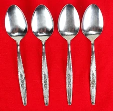 4X Dinner Table Spoons Stylecraft SYF2 Stainless Satin Flatware 7 3/8" Spoon
