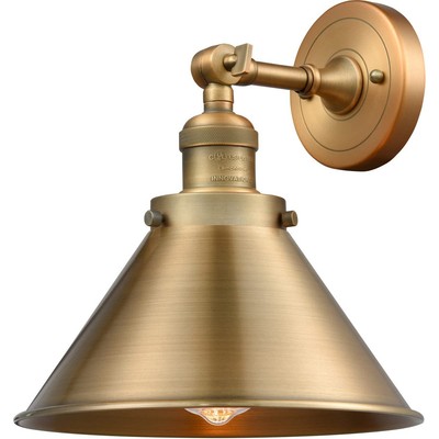 Innovations 203-BB-M10-BB 1 Light Sconce, Brushed Brass
