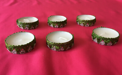 Diwali Dekor / Wohndeko Teelichtkerzen - 6er Set - Diwali, Eid, Hochzeiten