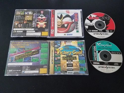 Import Sega Saturn - Momotaro Dochuki Victory Goal 2 game set Japanese US SELLER