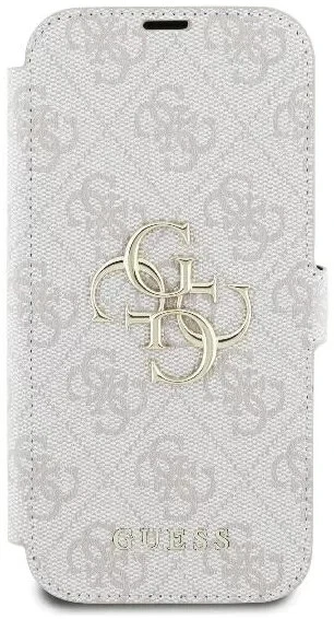 Genuine Guess Book Case 4G Metal Logo Impact for iPhone 16 Pink - Image 3 of 4