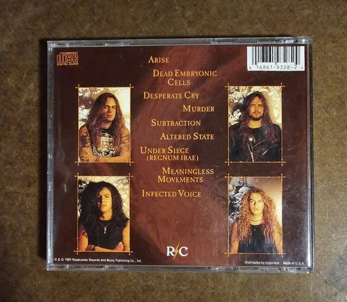 Sepultura - Arise CD Album 1991 Roadrunner RCD 9328 Death Metal Jewel Case image 2
