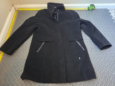 Gerry Weber US 14 Wool Mix Two Way Zip Black Blazer Jacket #S141