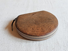 ART DECO POUDRIER DE SAC ANCIEN PEAU DE LEZARD 1930 1950 POUDRE LIBRE