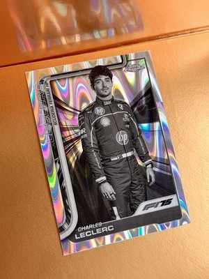 2025 Topps Chrome F1 Charles Leclerc B&W Raywave Refractor F1 Driver #3
