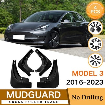 Mud Flaps No Drilling Splash Guards Fender for Tesla Model 3 2017-2023 4pcs