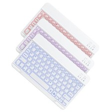 Bluetooth Keyboard, Backlight Wireless Rechargeable Keyboard for iPad, White