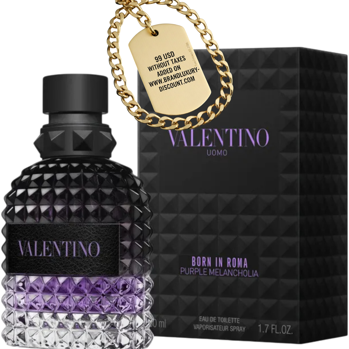 NEW 2026 VALENTINO UOMO BORN IN ROMA PURPLE MELANCHOLIA 1.7 OZ