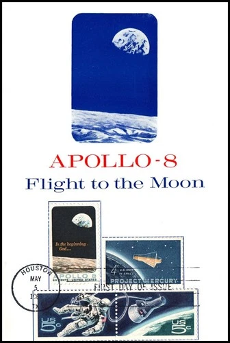 USA FDC - 1969- Maximum Card Apollo 8 Flight to the Moon