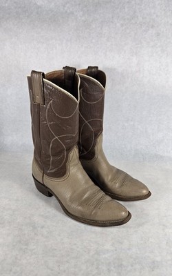 Vintage NOCONA Cowboy Western Boots Mens 9 A Brown 2 Tone  display picture 1