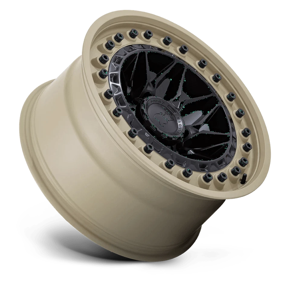 Rueda Rhino Alpha 18x9 negra mate negra con labio arena 6x5,5 (20 mm) Foto 2 de 4