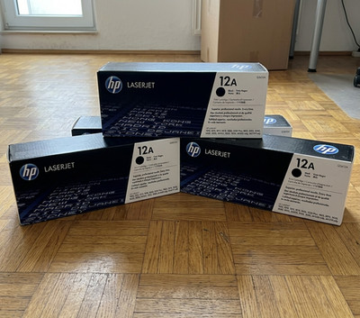 Genuine HP 12A Q2612A Lot of 5 Black LaserJet Toner 1010 1020 1012 1018 3050 New